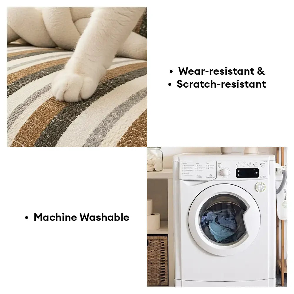 Alljahres atmungsaktive Chenille kratzfeste Sofa Schutzbezug Couchbezug