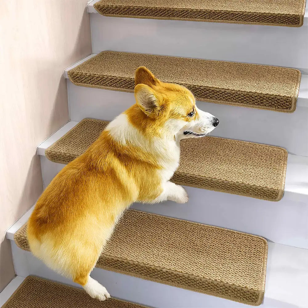 Antikratz-Faux-Sisal-Stufen-Schoner, selbstklebend, waschbare Teppich-Stufenschoner