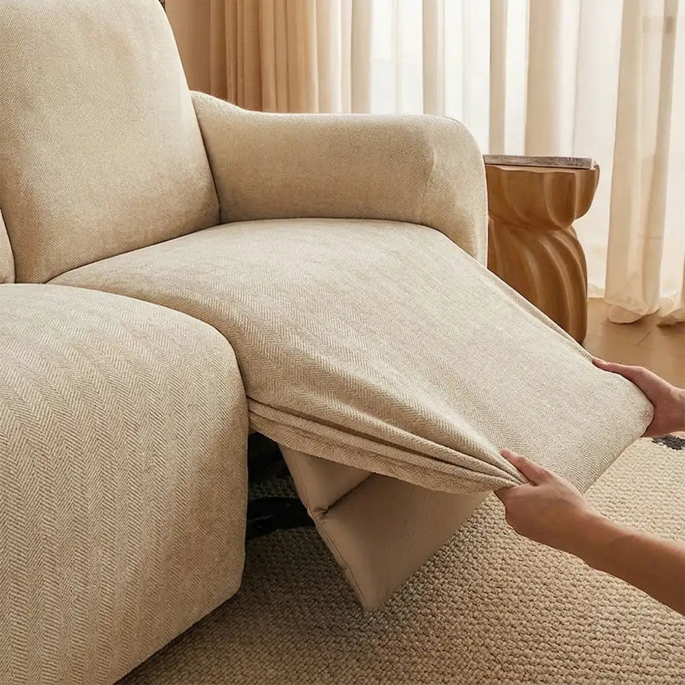 Chenille Fischgräten Elastic Vollabdeckung Relaxsessel Bezug