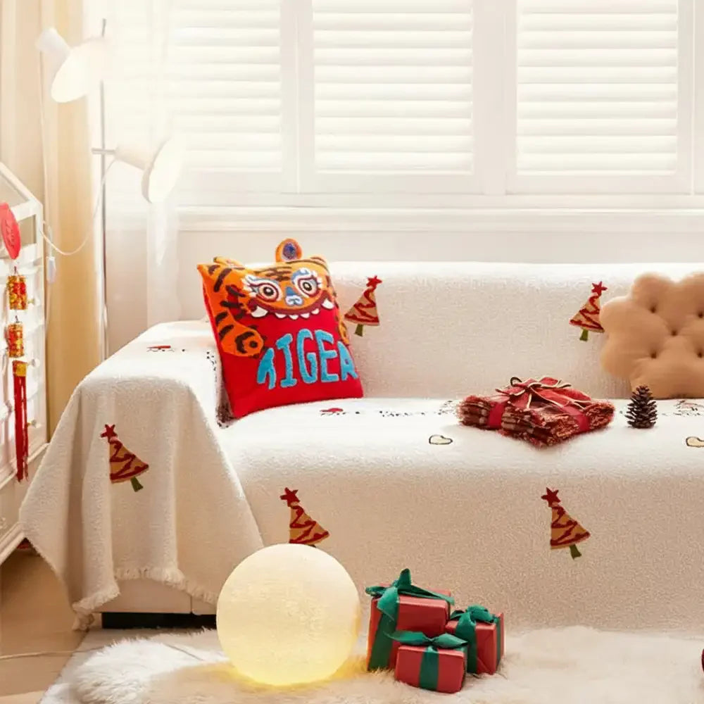 Weihnachtsbaum Schick Dickes Plüsch Sofa Decke Couchbezug