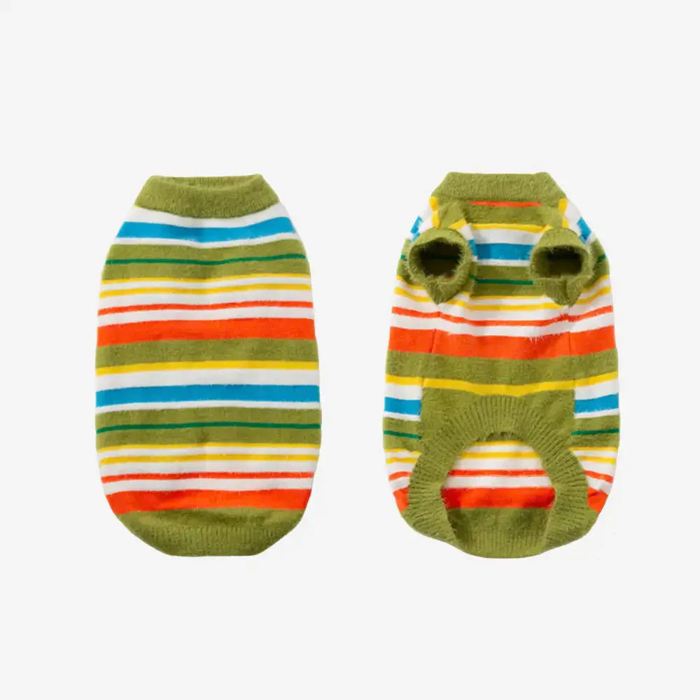 Farbblockiertes gestreiftes Hundepullover - Geeignet für große Hunde