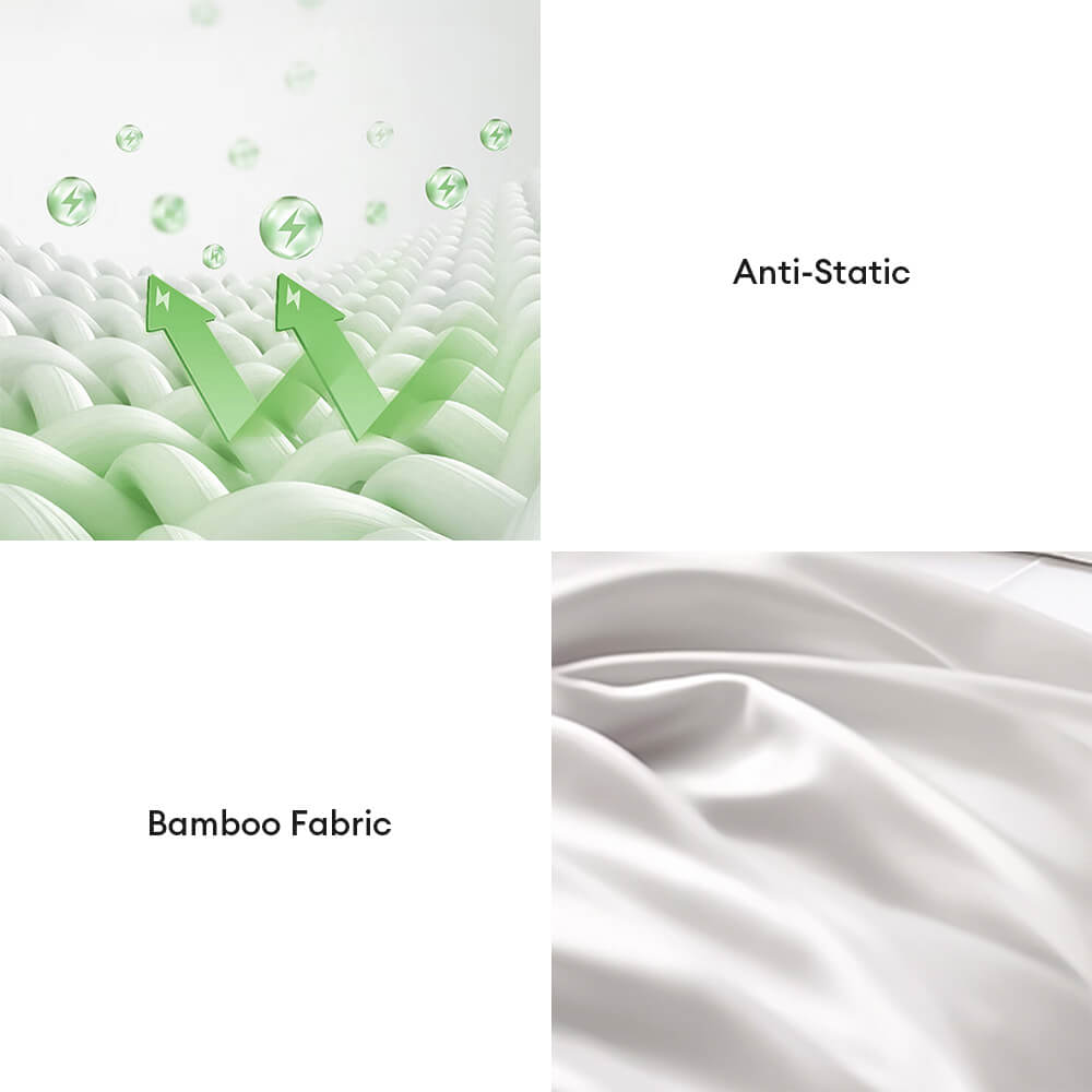 Bequemes Luxus-Satin 100% Bambus Bettbezug und Bettlaken Set