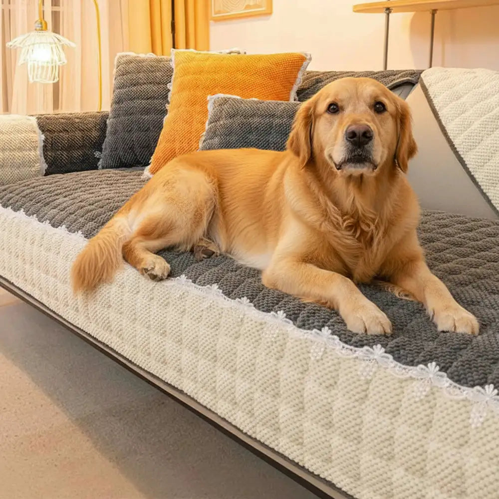 Corduroy Warm Kratzfeste Sofa-Schutzhülle