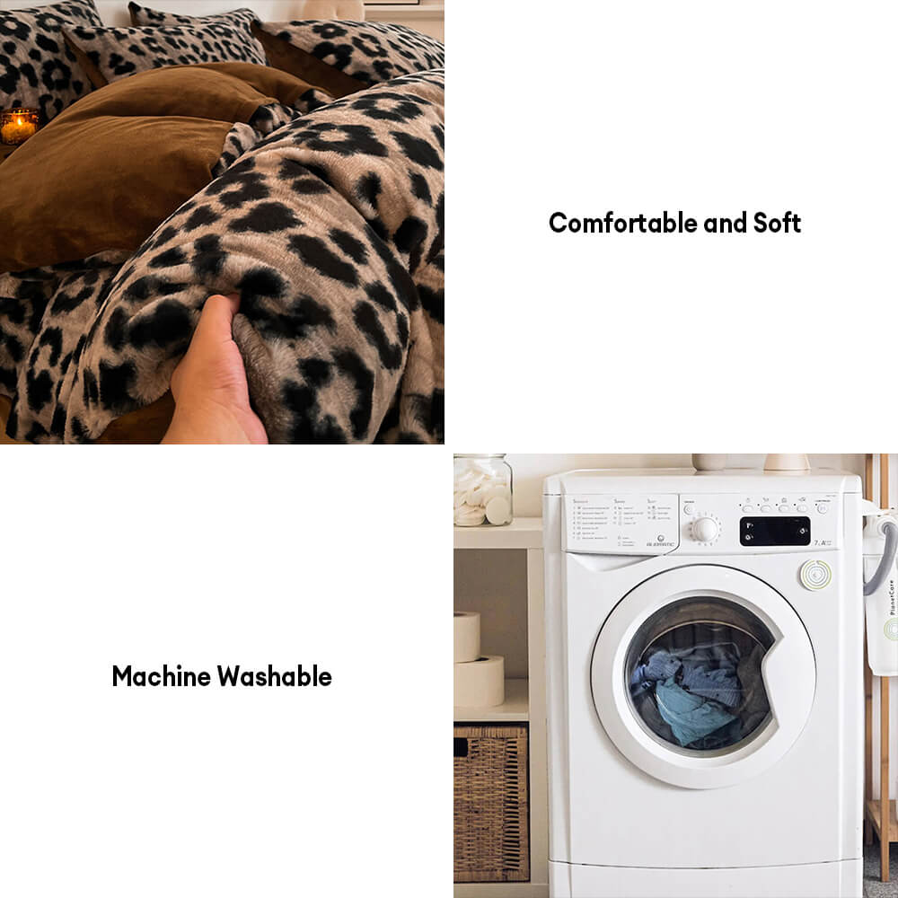 Deluxe-Bettlakenset aus Doppelseitigem Samt mit Blumenmuster und doppelter Wärme