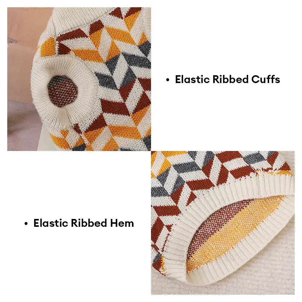 Diamantgestreifter Dackel Hundepullover