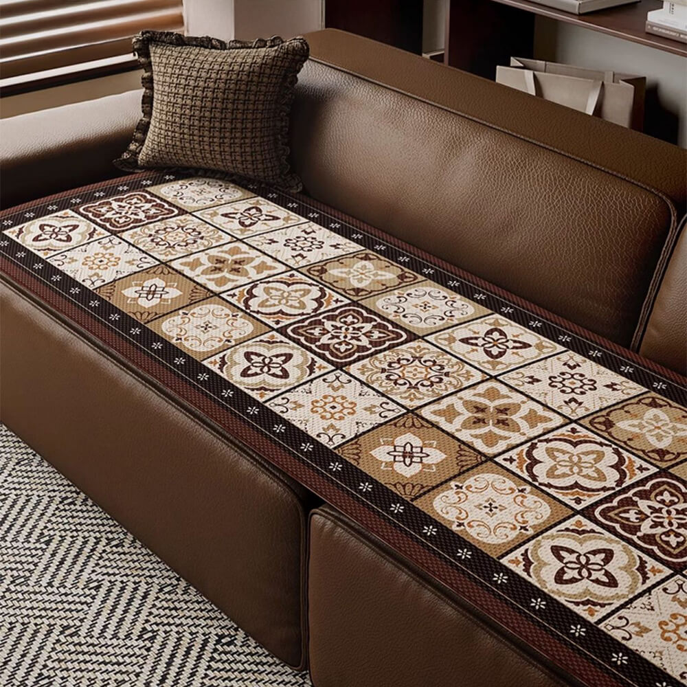 Eleganter Atmungsaktiver Sofabezug aus Eisseide im Bohemian-Stil