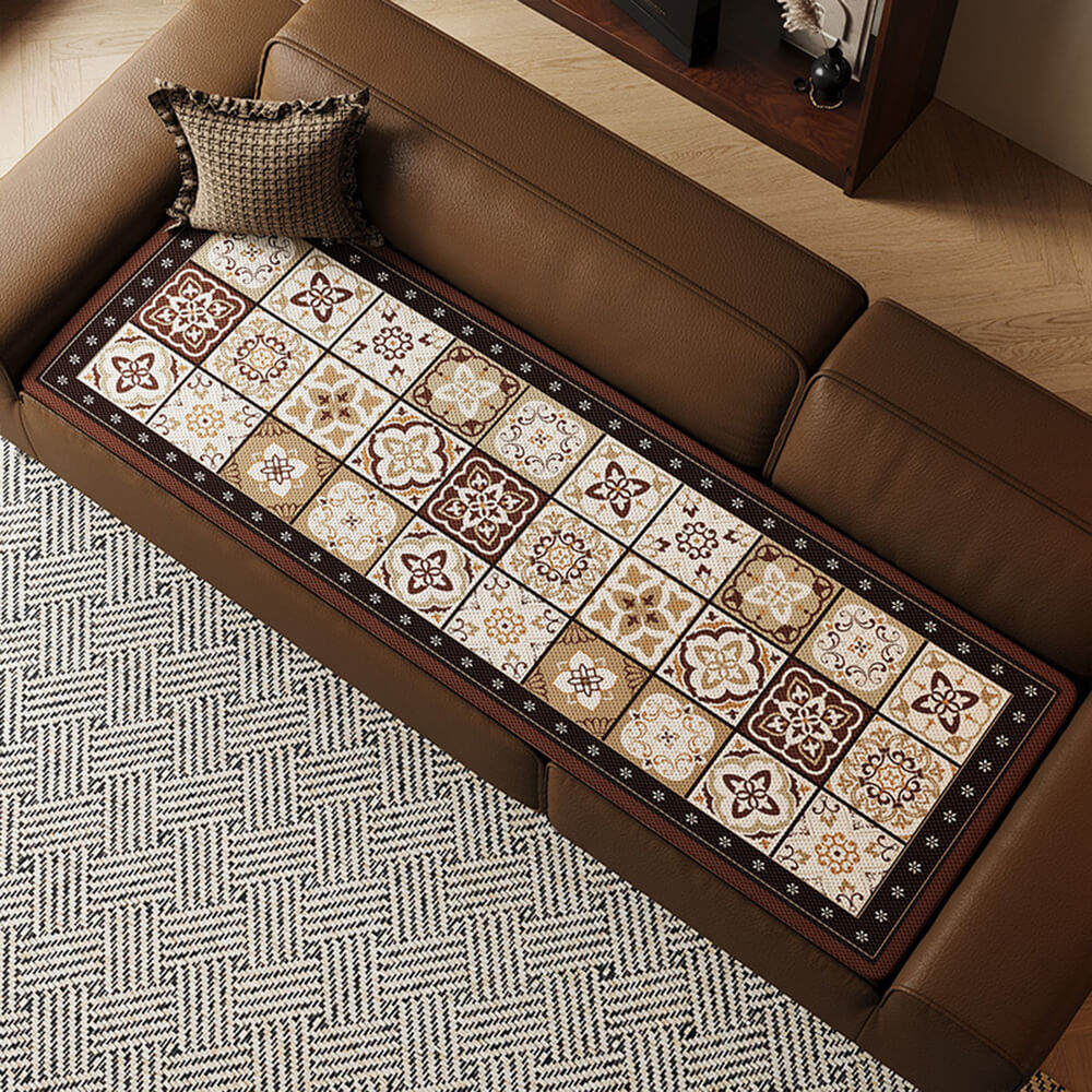 Eleganter Atmungsaktiver Sofabezug aus Eisseide im Bohemian-Stil