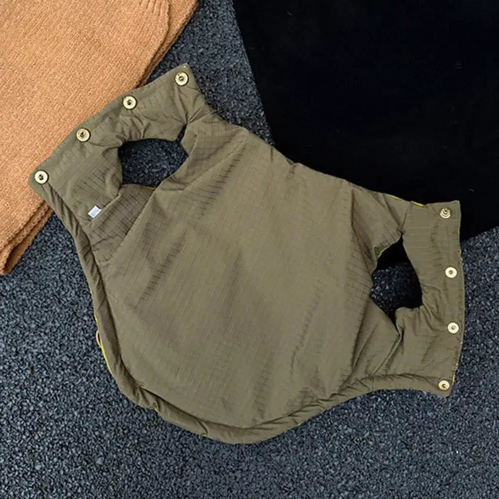 Modische wendbare gepolsterte dicke warme Hundejacke