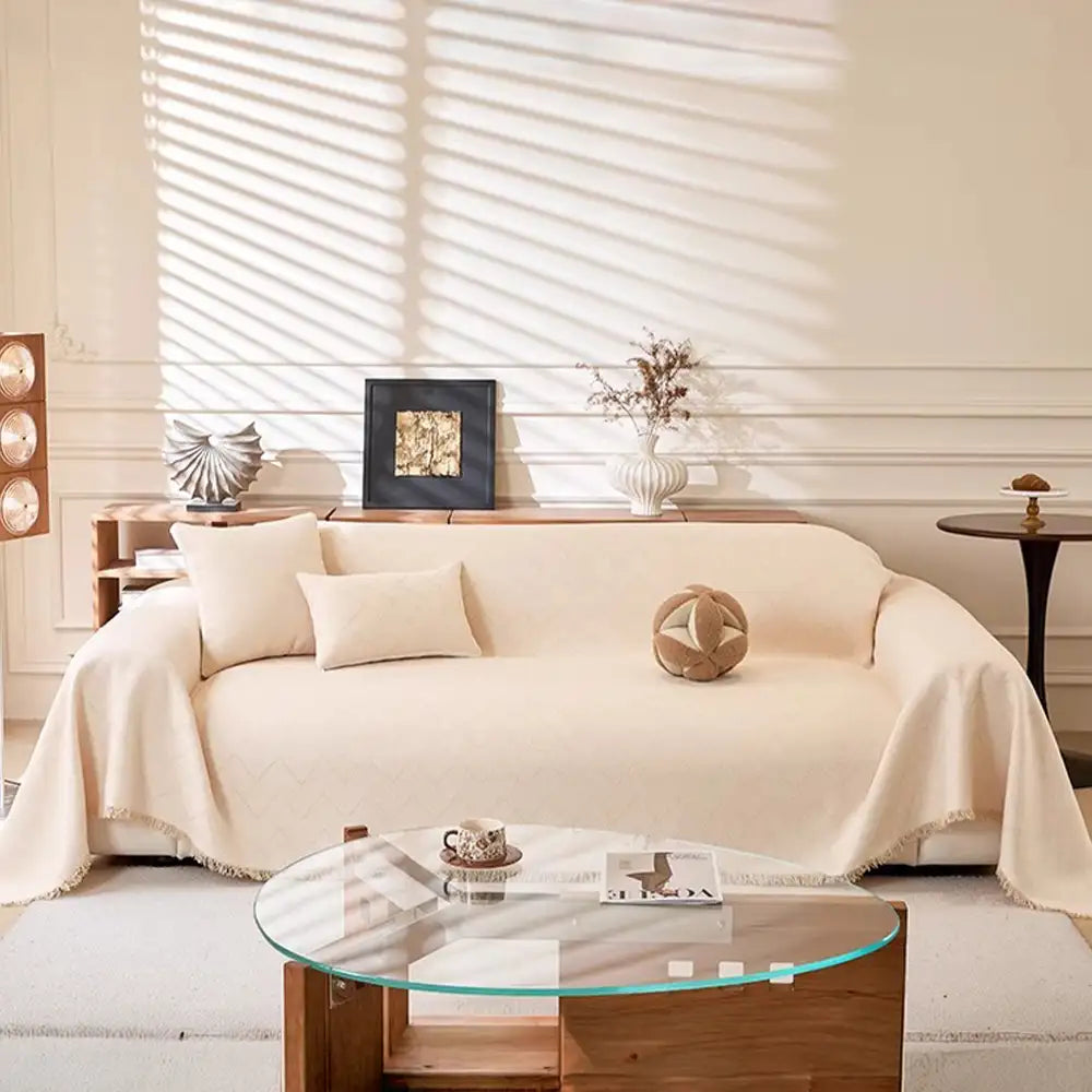 Faux-Leinen Kratzfester Möbel Schutzhülle Sofa Decke Couchbezug