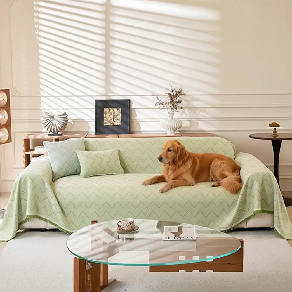 Faux-Leinen Kratzfester Möbel Schutzhülle Sofa Decke Couchbezug
