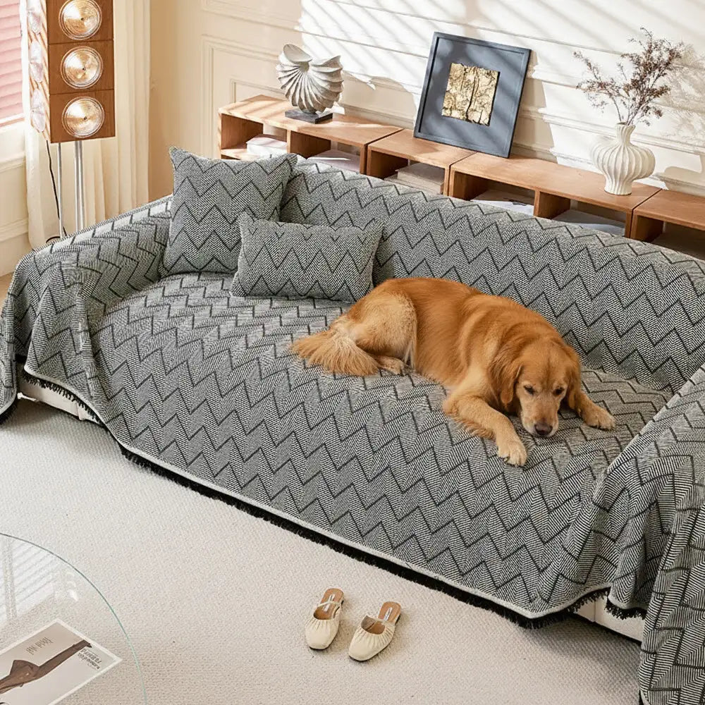 Faux-Leinen Kratzfester Möbel Schutzhülle Sofa Decke Couchbezug