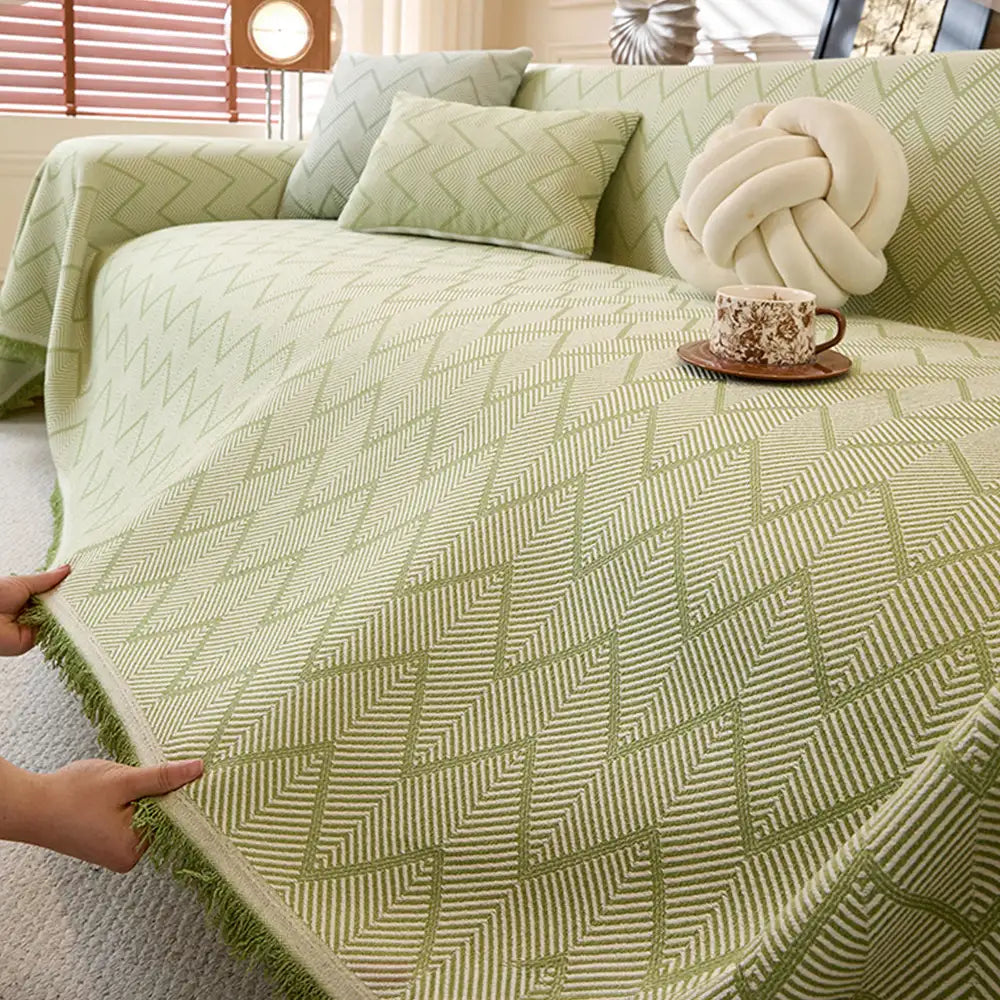 Faux-Leinen Kratzfester Möbel Schutzhülle Sofa Decke Couchbezug