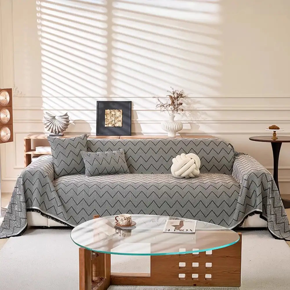 Faux-Leinen Kratzfester Möbel Schutzhülle Sofa Decke Couchbezug