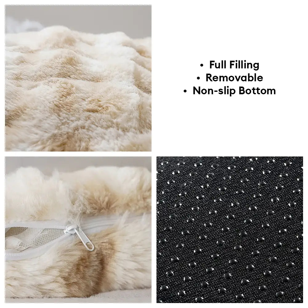 Faux Rabbit Velvet Flauschiges Weiches Hunde- und Katzen-Sofa-Bett