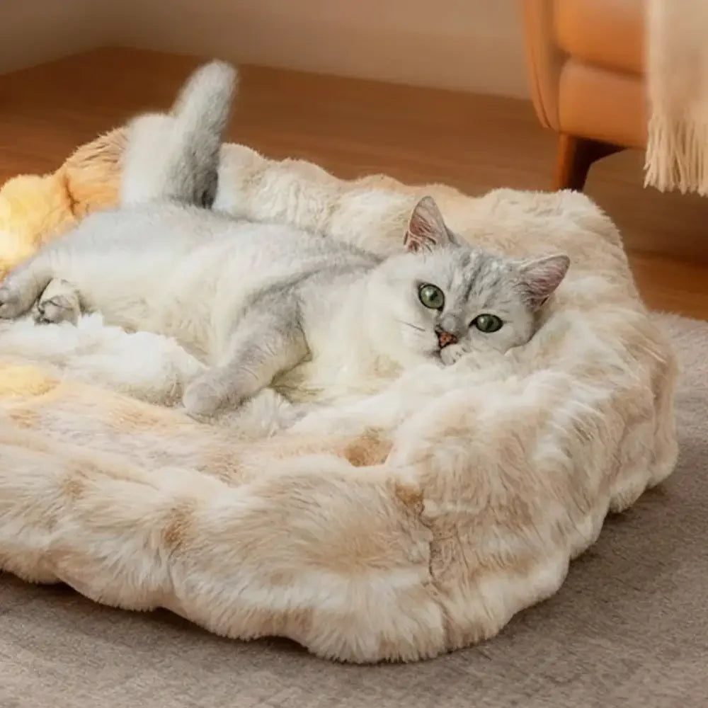 Faux Rabbit Velvet Flauschiges Weiches Hunde- und Katzen-Sofa-Bett
