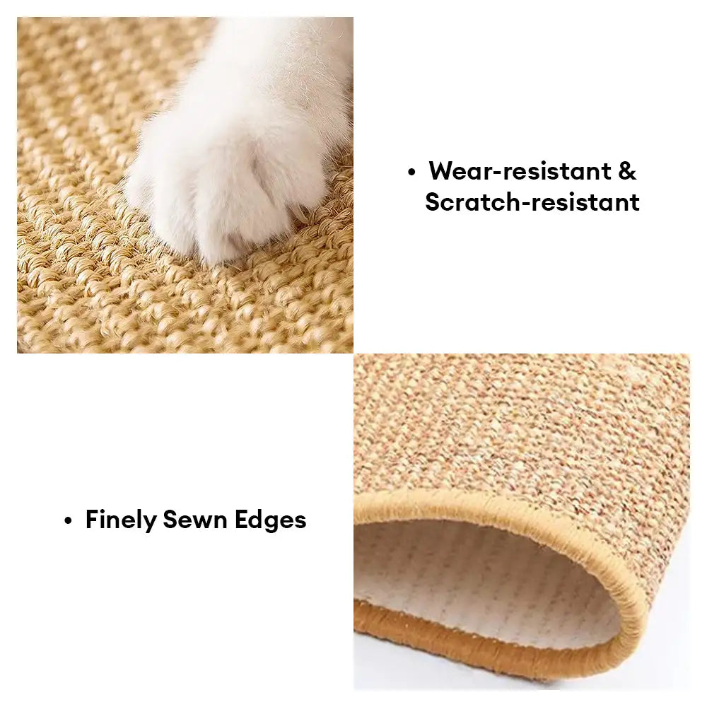 Faux Sisal Katzenkratzmatte Sofa-Schutz mit Klettverschluss