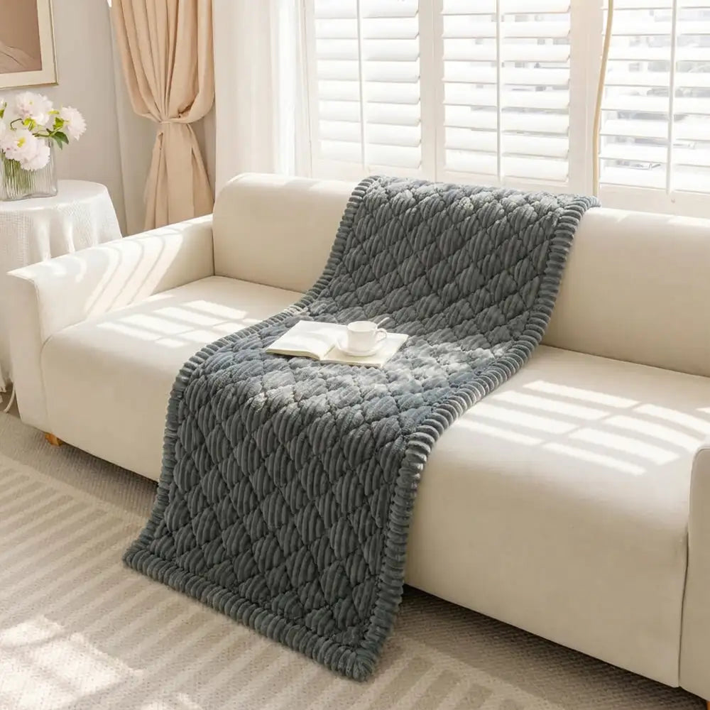 Fluffiger, fusseliger haustierfreundlicher Sofaschoner, waschbarer Couchbezug, Haustiermatte