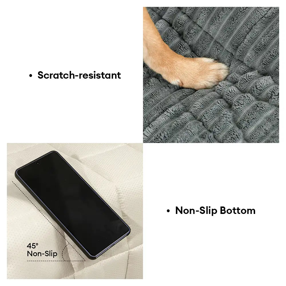 Fluffiger, fusseliger haustierfreundlicher Sofaschoner, waschbarer Couchbezug, Haustiermatte