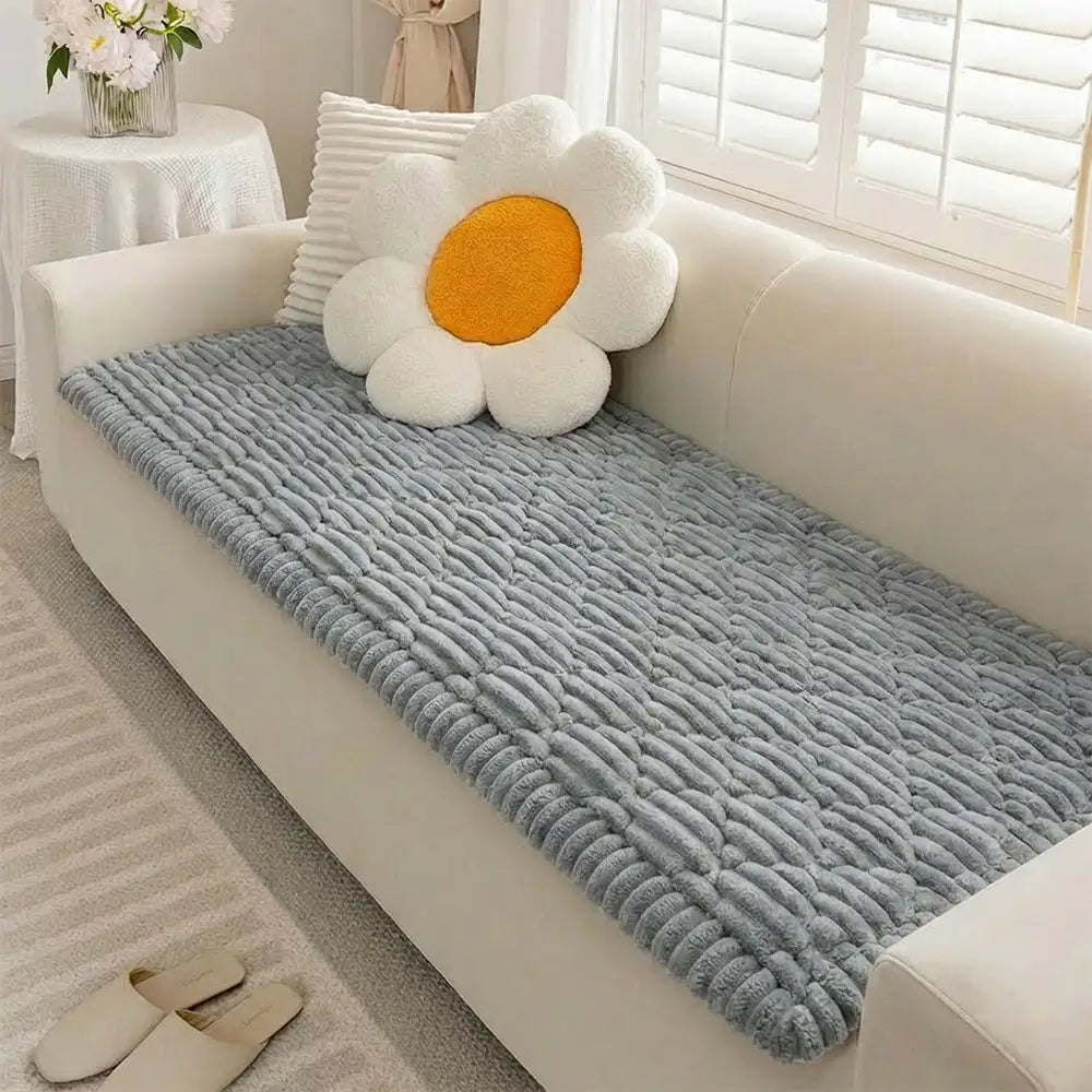 Fluffiger, fusseliger haustierfreundlicher Sofaschoner, waschbarer Couchbezug, Haustiermatte