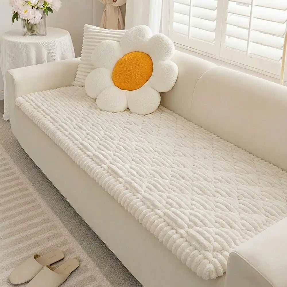 Fluffiger, fusseliger haustierfreundlicher Sofaschoner, waschbarer Couchbezug, Haustiermatte
