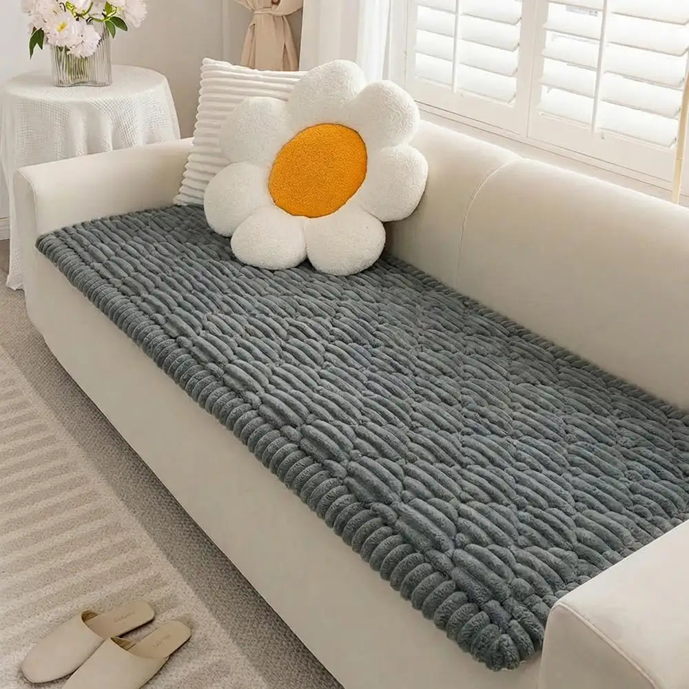 Fluffiger, fusseliger haustierfreundlicher Sofaschoner, waschbarer Couchbezug, Haustiermatte