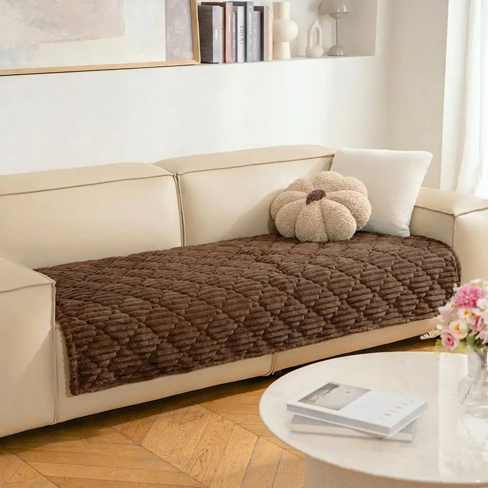 Fluffiger, fusseliger haustierfreundlicher Sofaschoner, waschbarer Couchbezug, Haustiermatte
