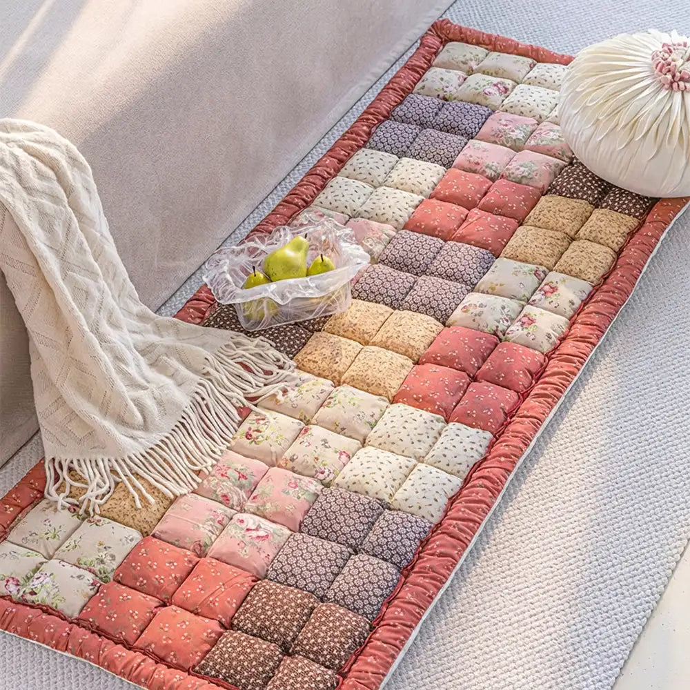 Handgefertigte Vintage Blumen Soft Haustiermatte Rutschfeste Couchauflage