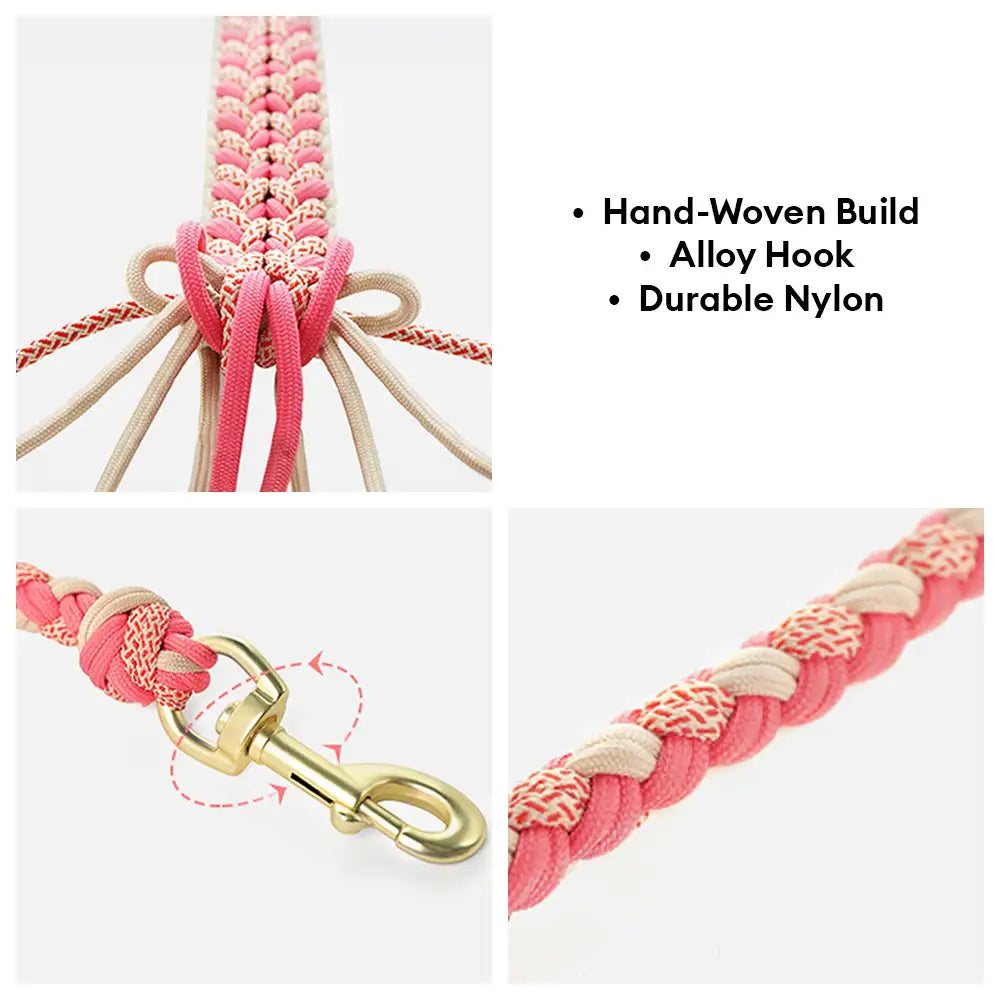 Robuste handgewebte Nylon-Hundeleine für mittelgroße und große Hunde