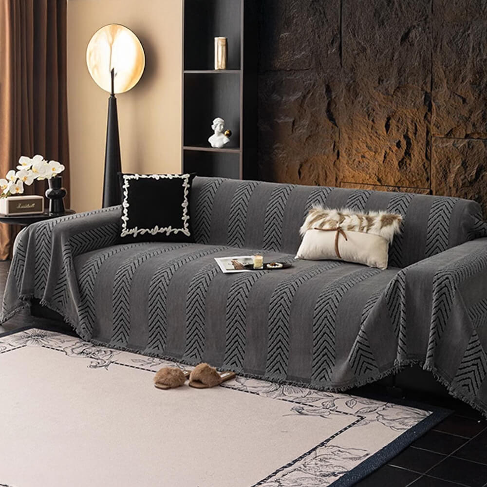 Heringbone Chenille langlebiger Wurfsofa-Bezug mit nahtloser Musterstickerei