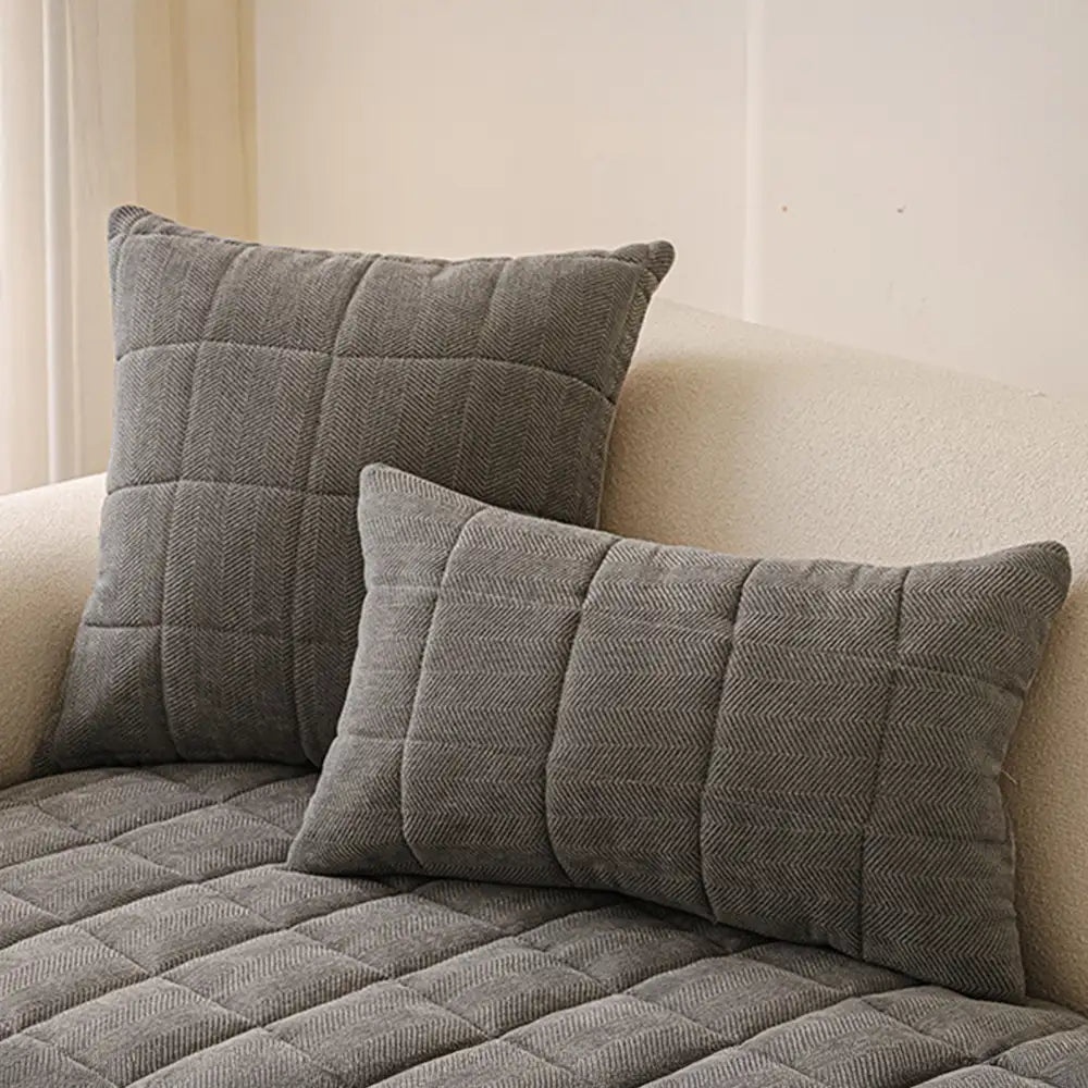 Zickzack-Chenille Elegante Atmungsaktive Sofadecke Rutschfeste Couchhülle