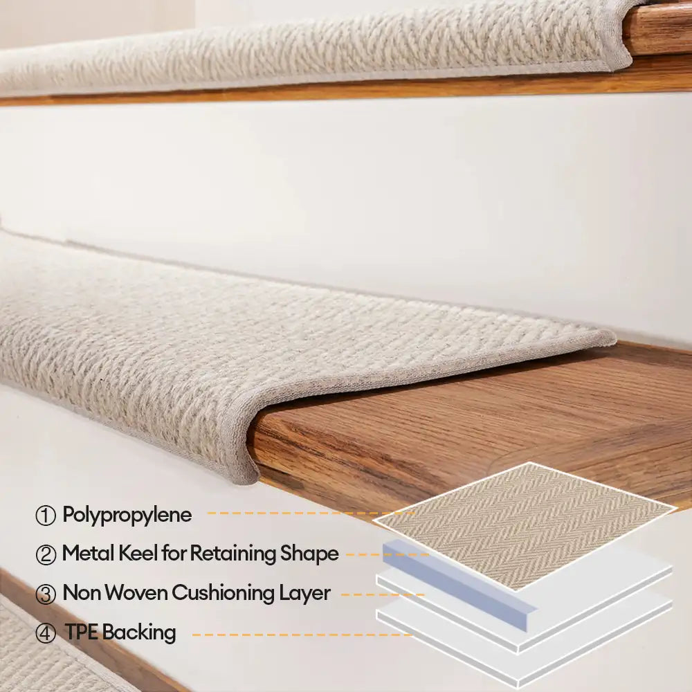 Federbein verschleißfeste Treppenschutzband für Teppichtreppen