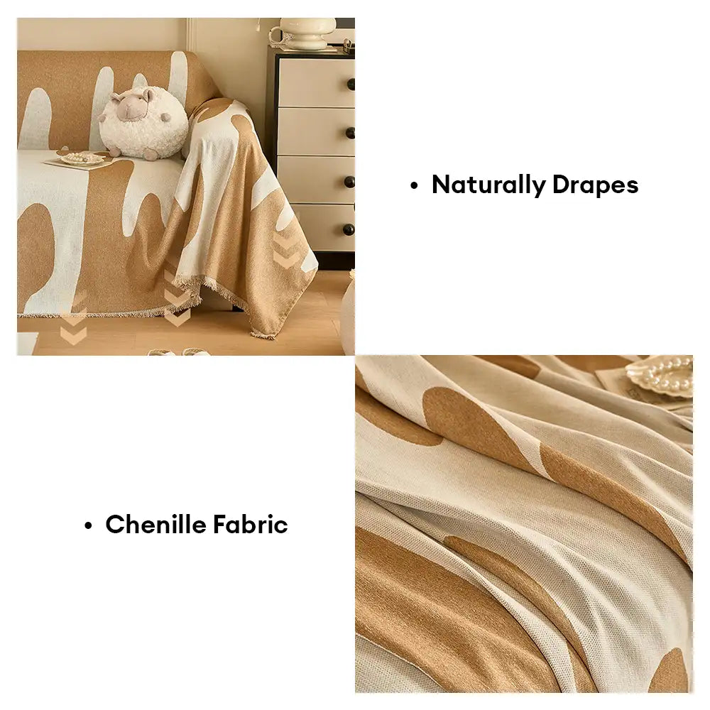 Eiscreme-Welle Chenille All Seasons Universelle Multifunktionale Komplettabdeckung für Sofas