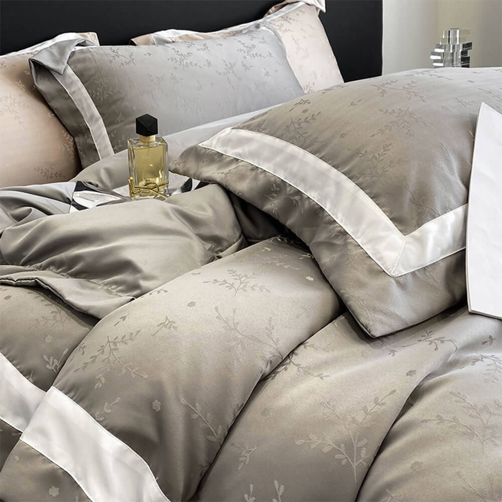 Jacquard Doppeltuch Eis-Seiden Satin Bettwäsche-Set