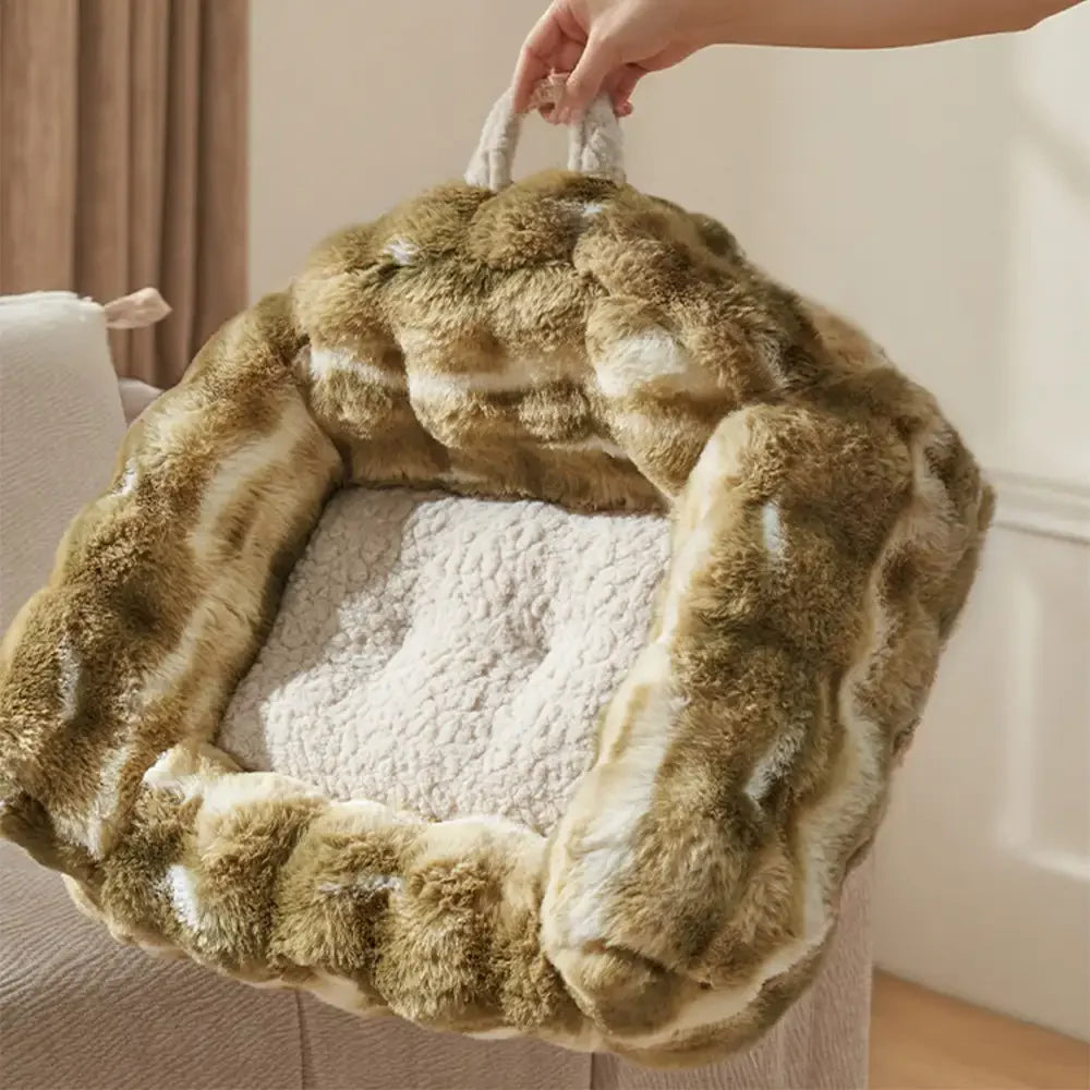 Dschungel Geheimnis Batik Plüsch Kuschelhund und Katzen Sofa Bett