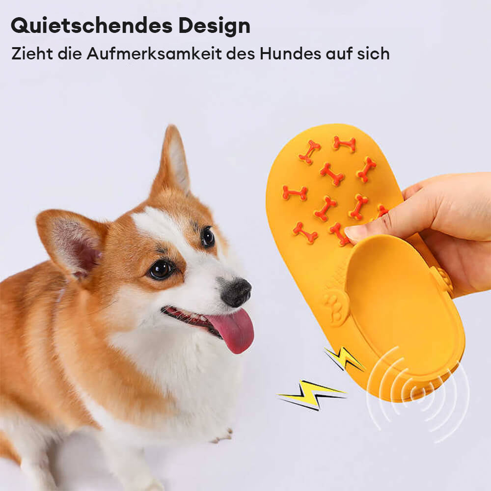 Latex-Slipper mit Quietscher Interaktives Langlebiges Hundespielzeug zur Zahnreinigung