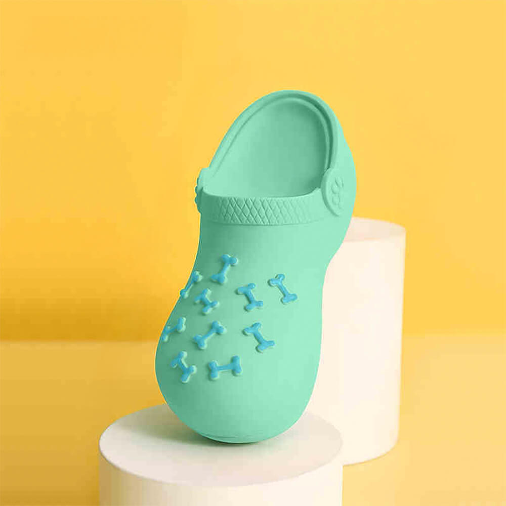 Latex-Slipper mit Quietscher Interaktives Langlebiges Hundespielzeug zur Zahnreinigung