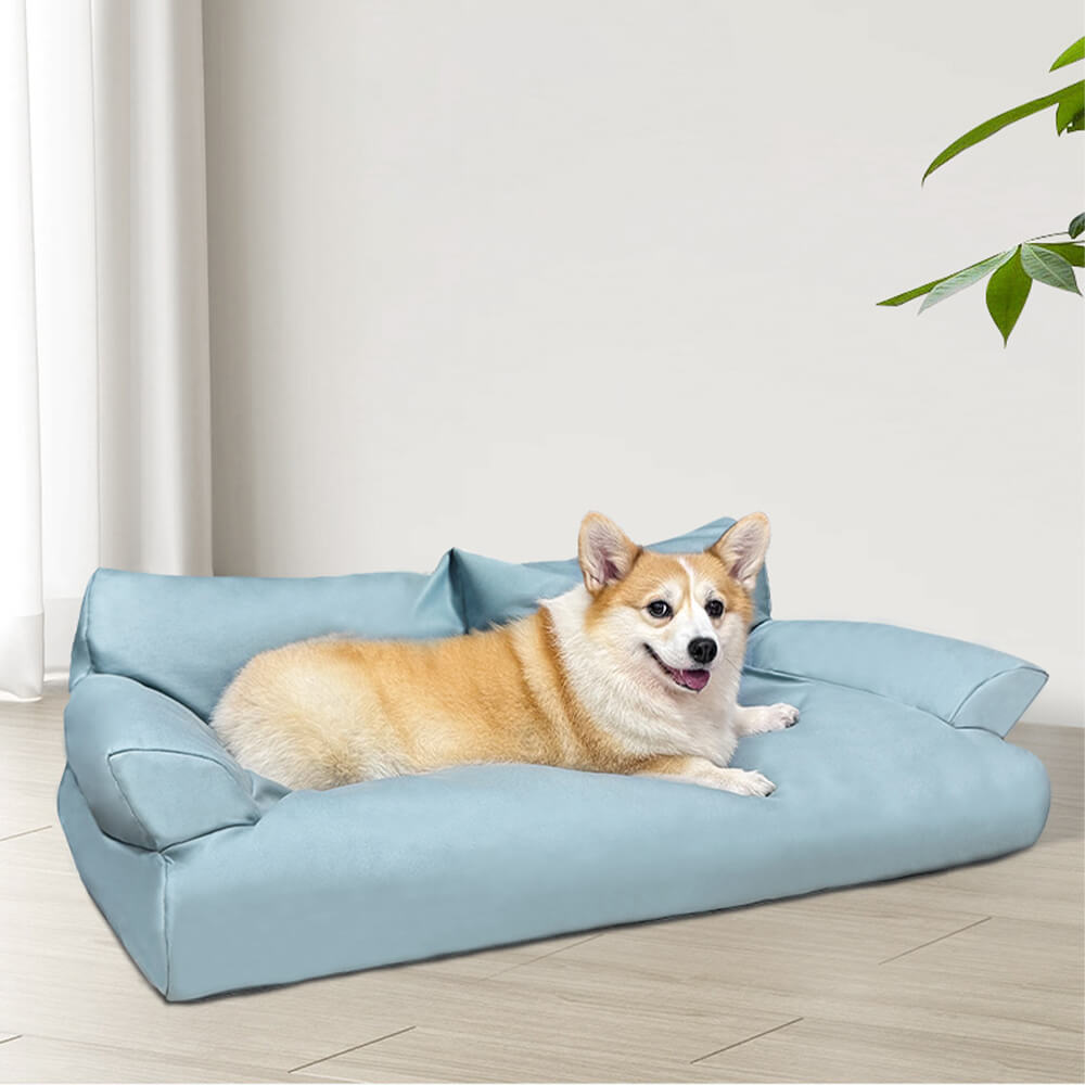 Gemütliches Hundesofabett aus Kratzfestem und Wasserdichtem Kunstleder