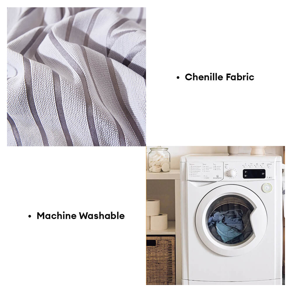 Minimalistisches Bogenmotiv kratzfester Chenille-Wurfsofa-Bezug