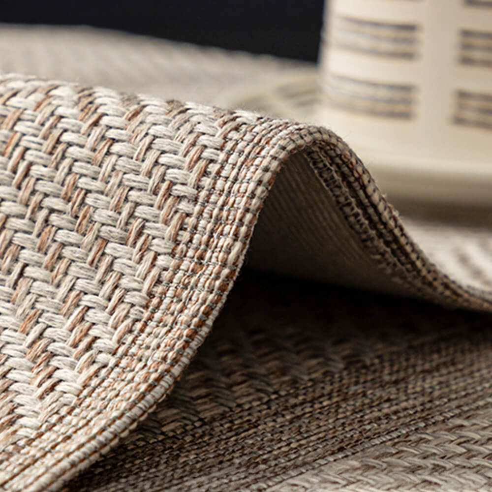 Minimalistisches Fischgrätenmuster Atmungsaktive Kunstleinen Ganzjahres-Sofabezug