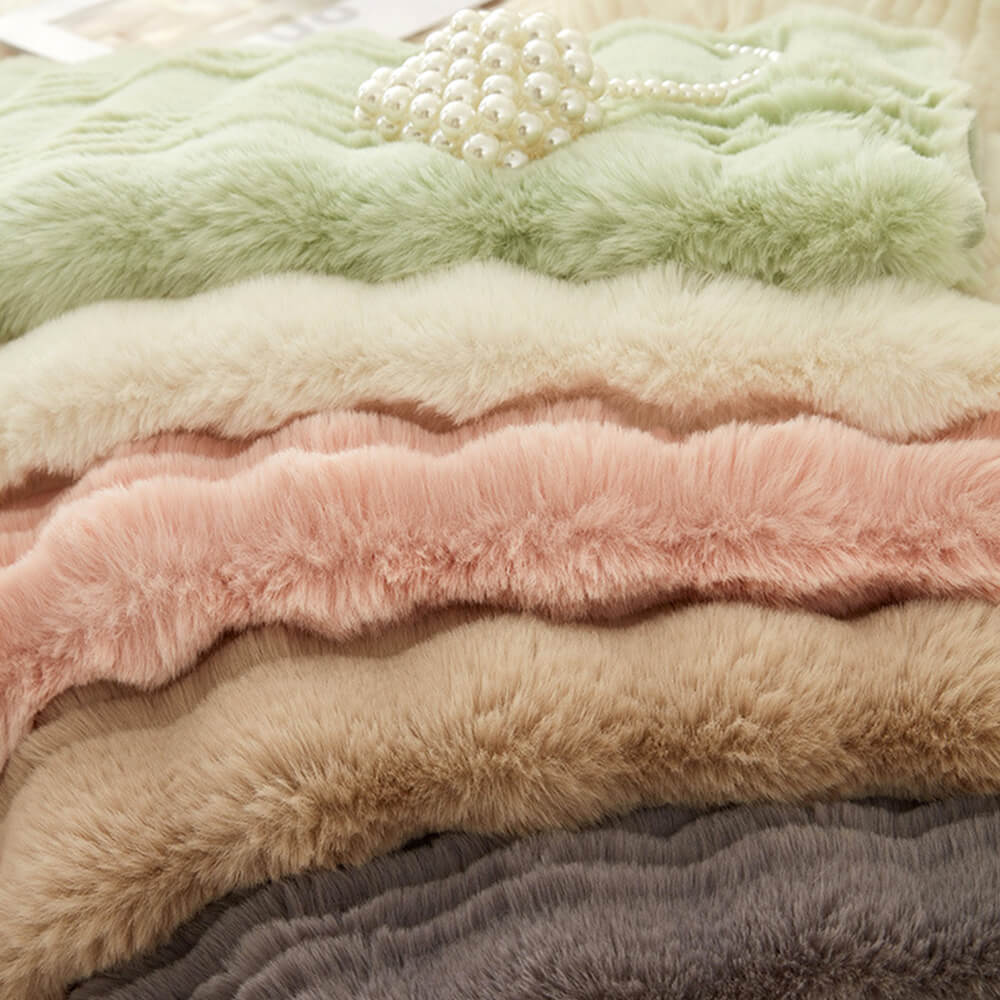 Rutschfester Moderner Bequemer Sofabezug aus Kaninchenfellimitat