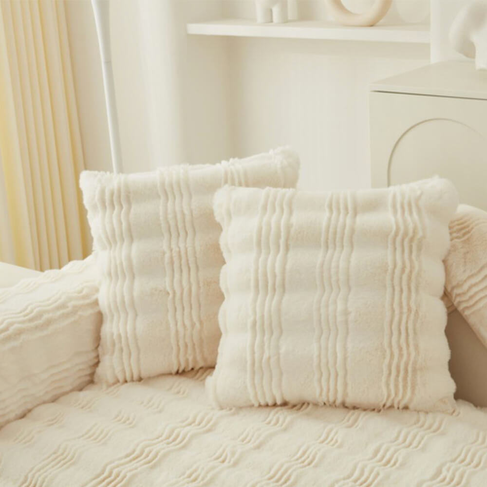 Rutschfester Moderner Bequemer Sofabezug aus Kaninchenfellimitat