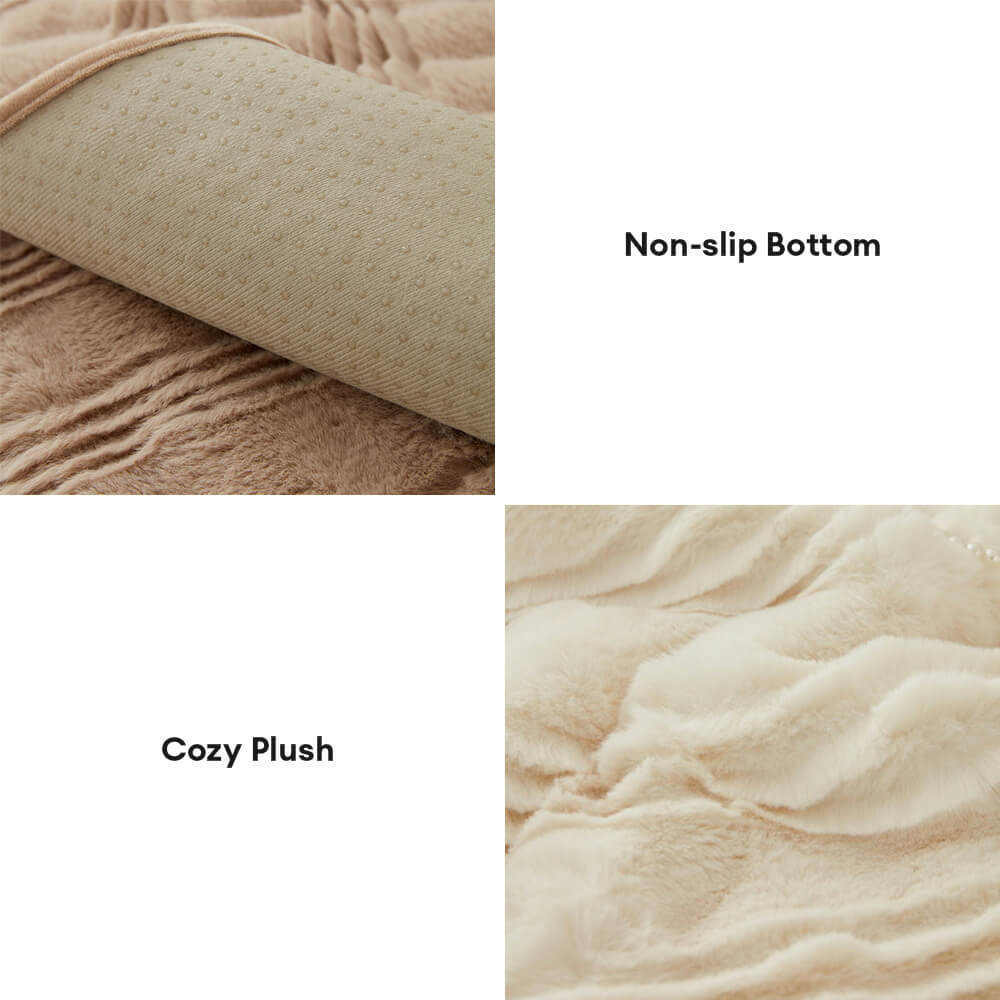 Rutschfester Moderner Bequemer Sofabezug aus Kaninchenfellimitat