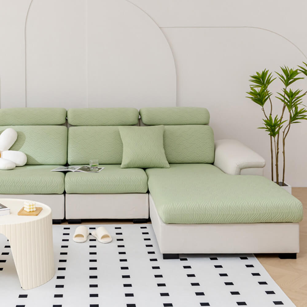 Moderner Kühlender wasserabweisender Anwuchsverhindernder Stretch-Sofabezug aus Eisseide