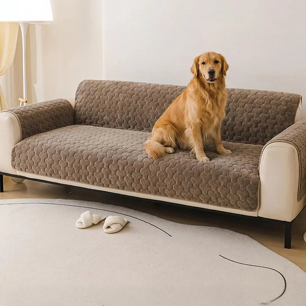 Einzelstück Kurzer Plüsch Bequeme Hautfreundliche Möbel Schutz Couchbezug - Puzzle