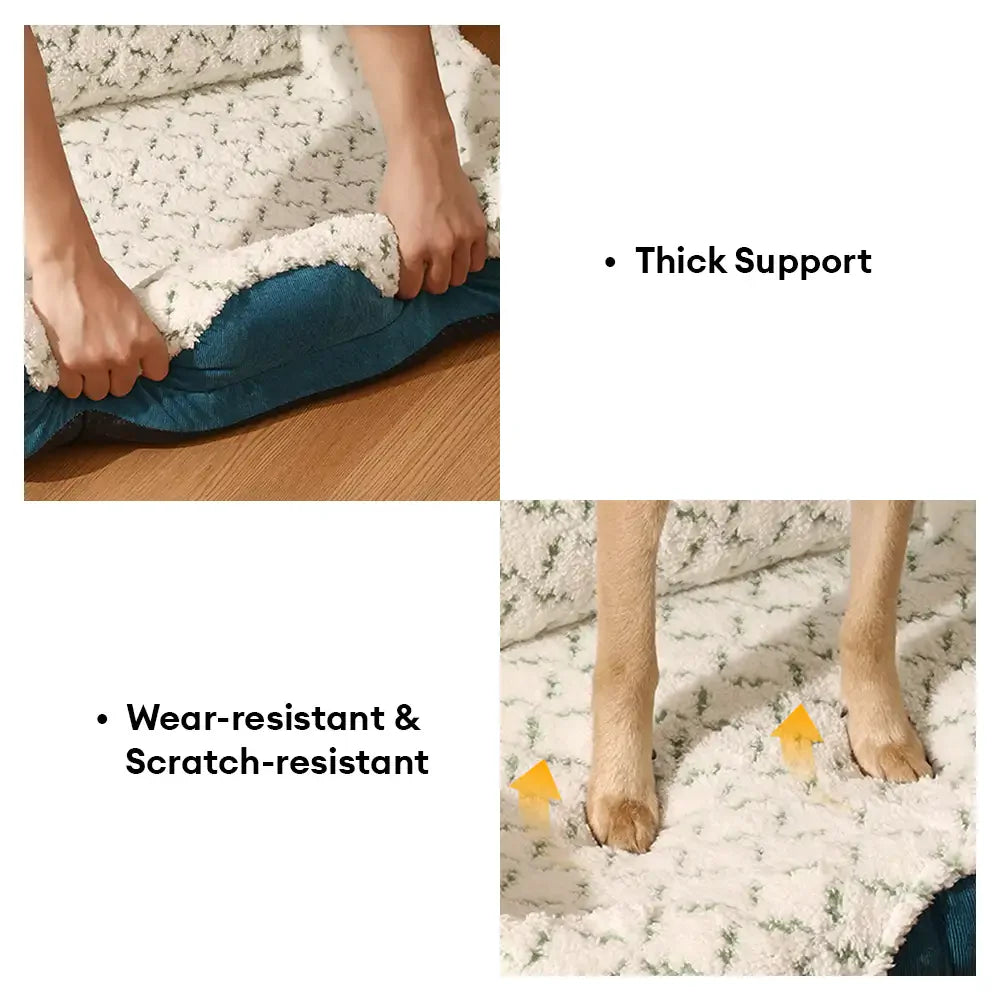 Plüsch-Kontrast-Jacquard-Halsstütze Mode Haustierbett