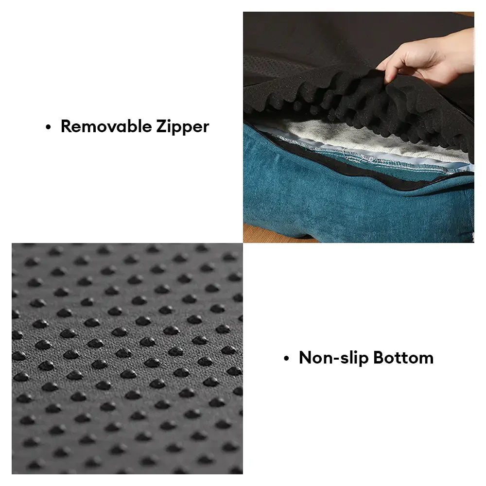 Plüsch-Kontrast-Jacquard-Halsstütze Mode Haustierbett