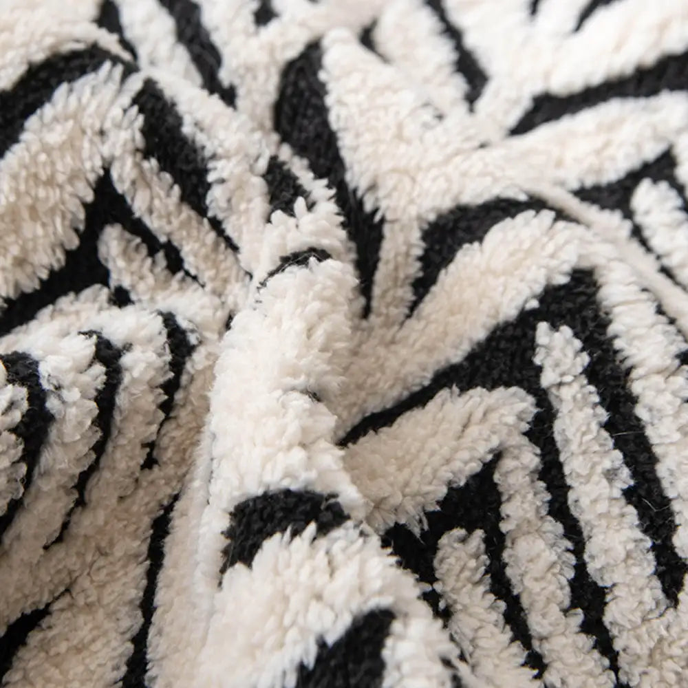 Plüschblatt-Jacquard rutschfeste Haustiermatte Haustierbett