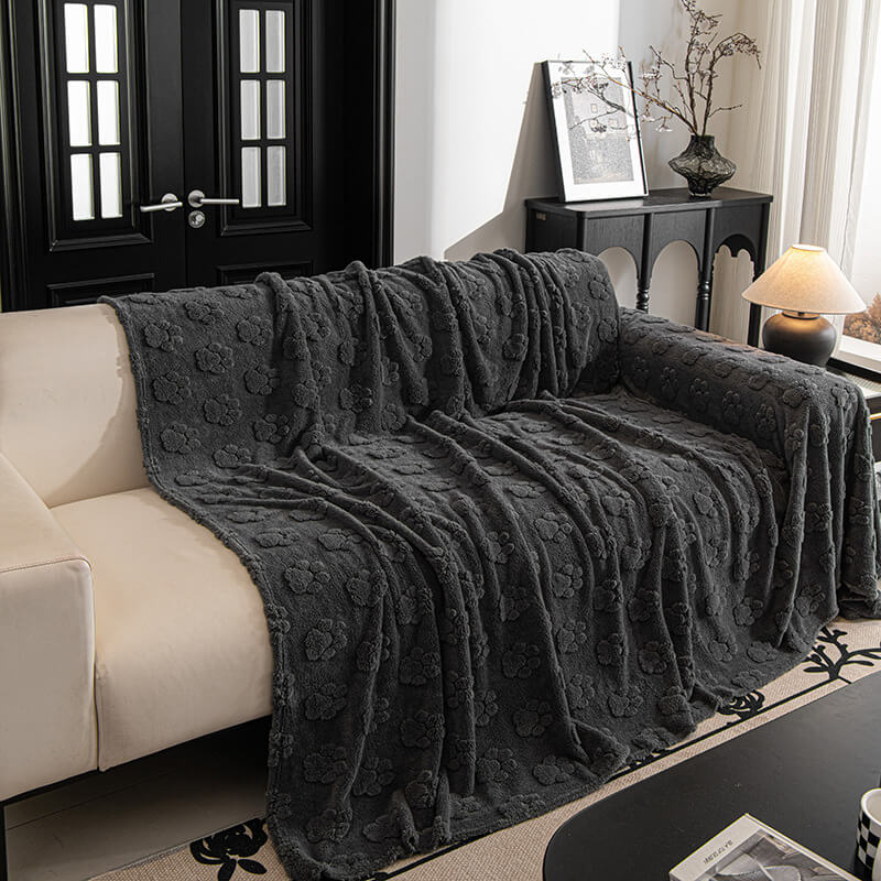 Plüsch Sofaschoner mit Pfotenmuster