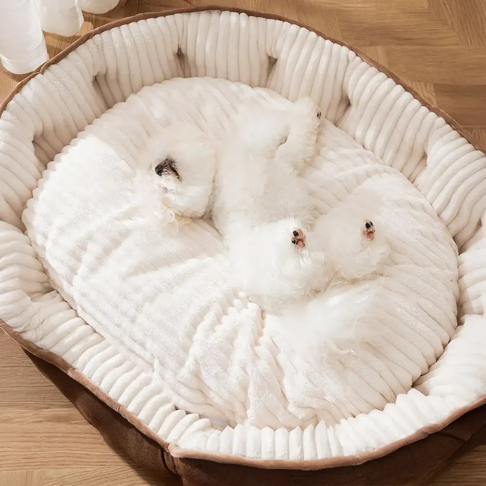 Plüsch Warm Bequem Rund Tiefschlaf Hundebett