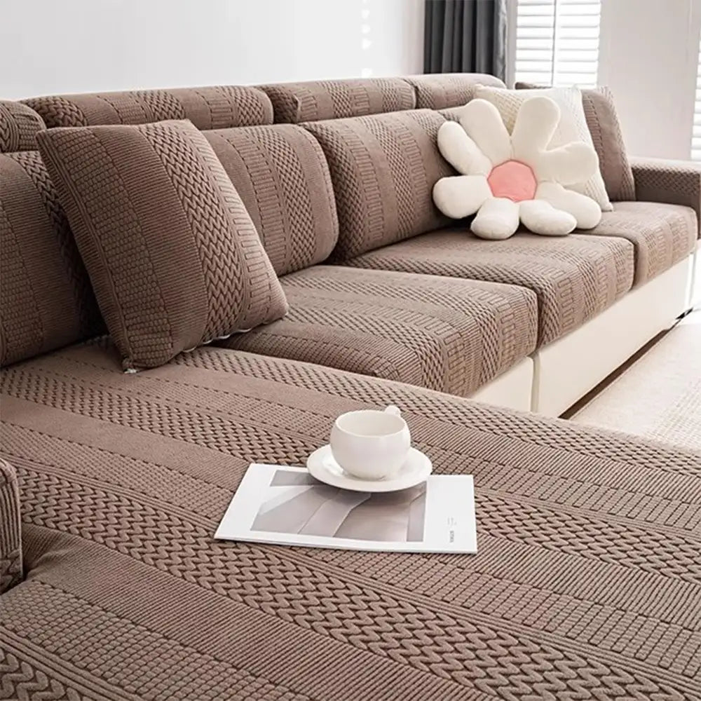 Polarfleece Weiche Antistatische Schutz Sofa Elastischer Vollumschlag Couchbezug